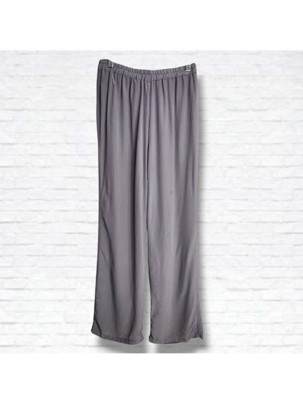 Vintage Light Grey Silk High Rise Pajama Pants Size XS/S